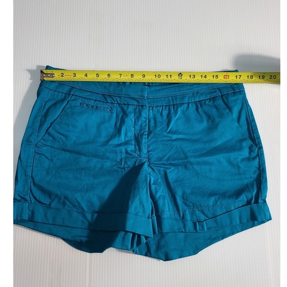 Express Cuffed Shorts Teal Blue Casual Everyday‎ Size 10 - Picture 4 of 6